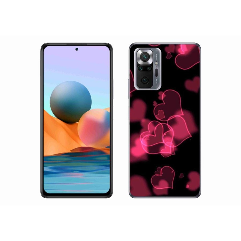 Gél borítás mmCase a Xiaomi Redmi Note 10 Pro készülékhez - piros szívek