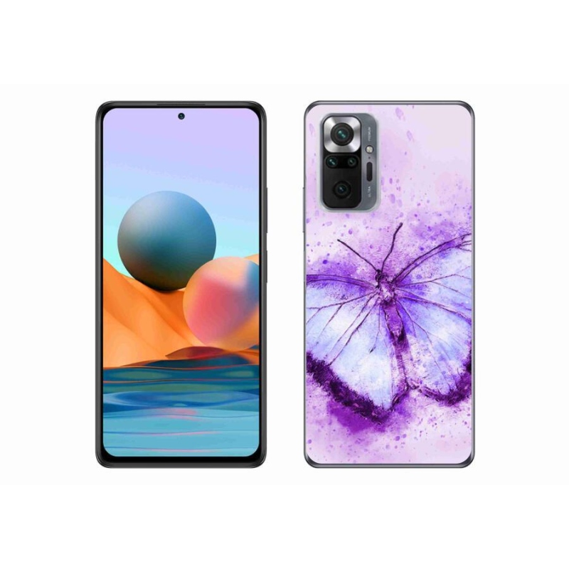 Gél borítás mmCase a Xiaomi Redmi Note 10 Pro készülékhez - lila pillangó