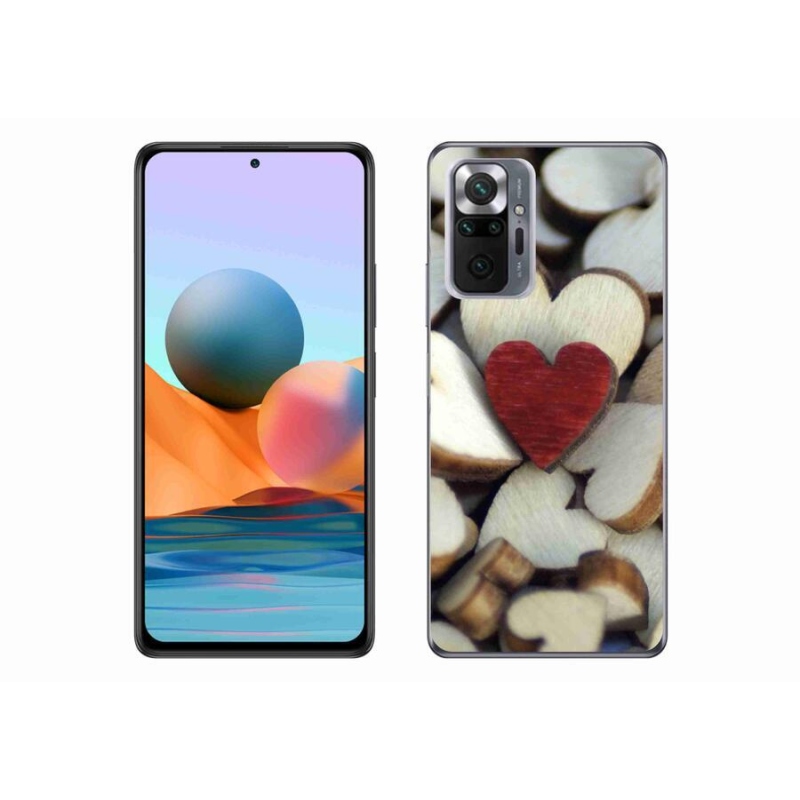 Gél borítás mmCase a Xiaomi Redmi Note 10 Pro készülékhez - gravírozott piros szív