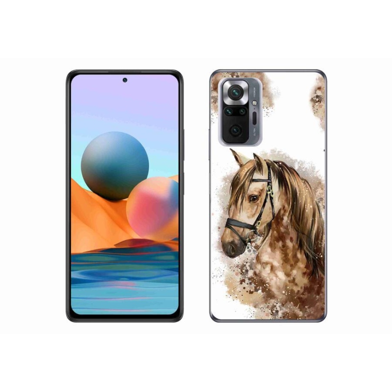 Gél borítás mmCase a Xiaomi Redmi Note 10 Pro készülékhez - barna rajzfilm ló