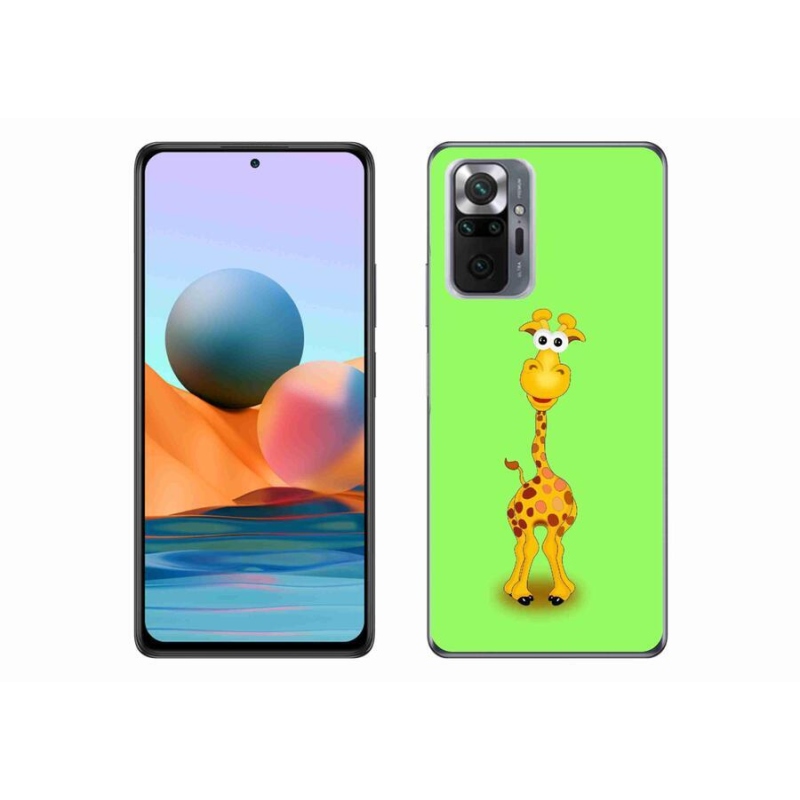 Gél borítás mmCase a Xiaomi Redmi Note 10 Pro számára - rajzfilm zsiráf