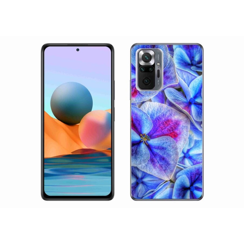 Gél borítás mmCase a Xiaomi Redmi Note 10 Pro készülékhez - kék virágok 1
