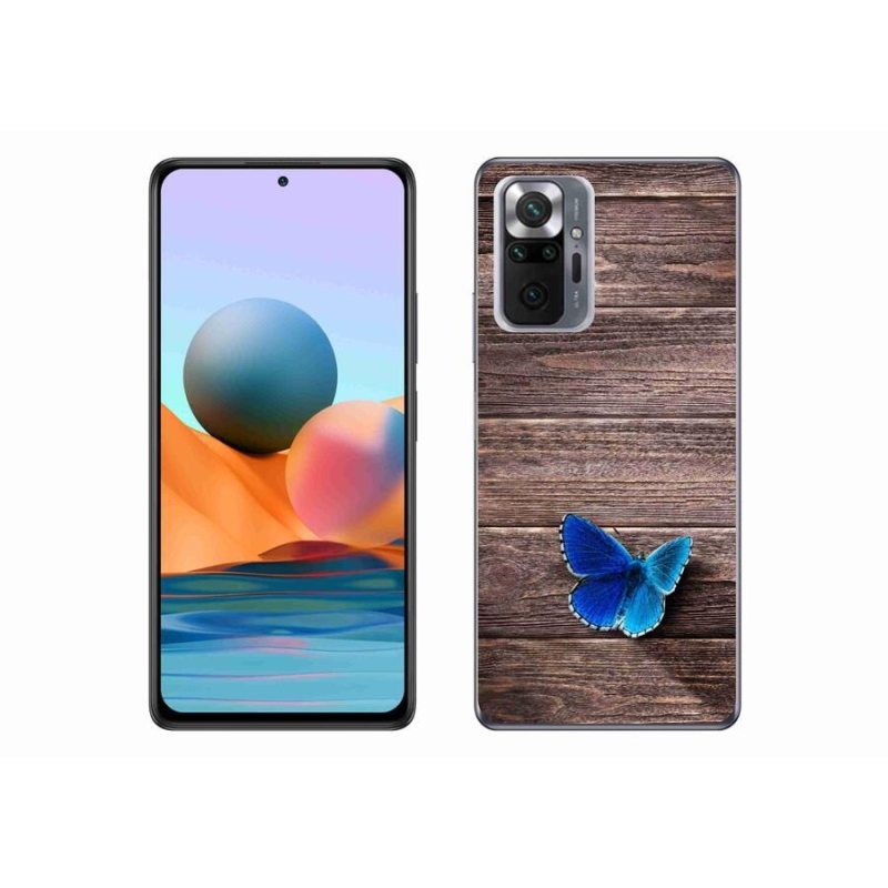 Gél borítás mmCase a Xiaomi Redmi Note 10 Pro készülékhez - kék pillangó 1