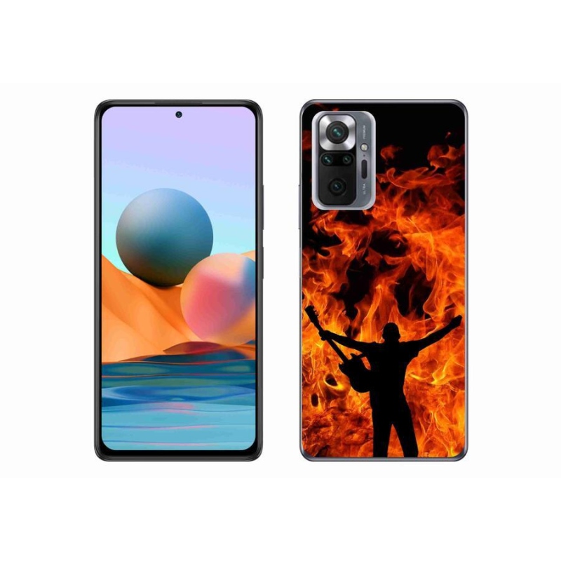 Gél borító mmCase a Xiaomi Redmi Note 10 Pro számára - zenész és tűz