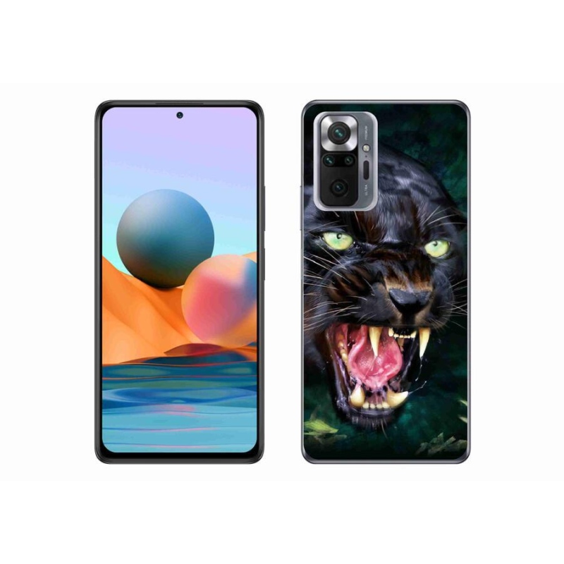Gél borítás mmCase a Xiaomi Redmi Note 10 Pro készülékhez - dühös fekete párduc