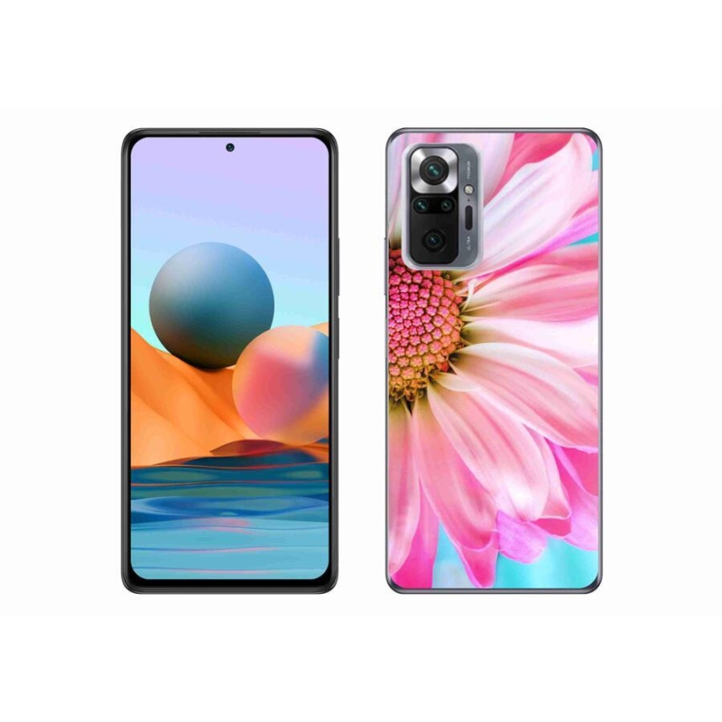Gél borítás mmCase a Xiaomi Redmi Note 10 Pro készülékhez - rózsaszín virág