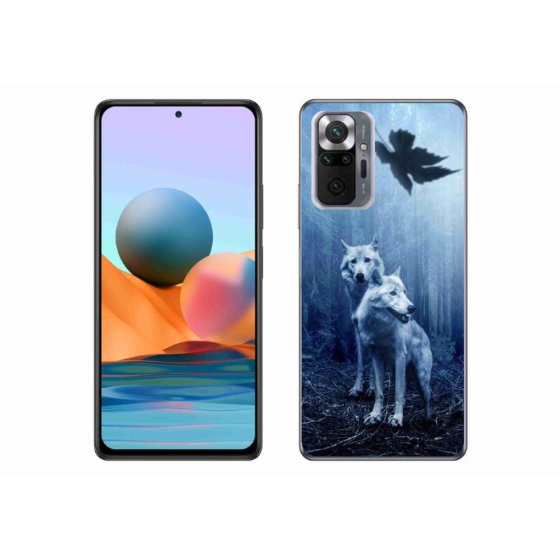 Zselés borítás mmCase a Xiaomi Redmi Note 10 Pro számára - farkasok az erdőben