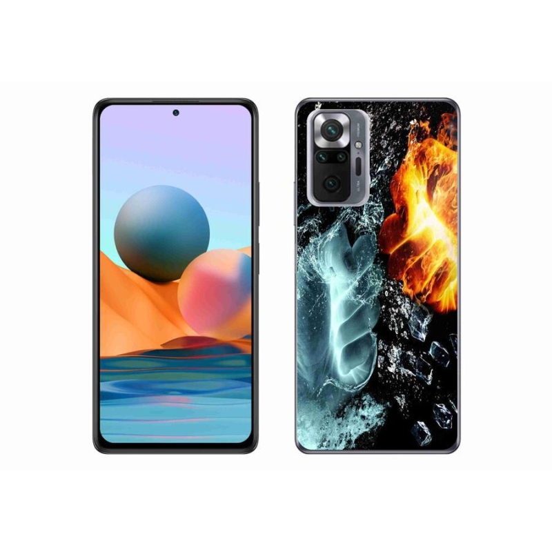 Gél borítás mmCase a Xiaomi Redmi Note 10 Pro - víz és tűz számára