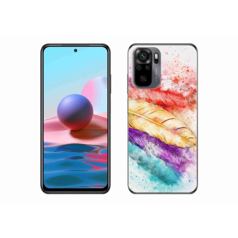 Gél borítás mmCase a Xiaomi Redmi Note 10S-hez - színes tollakkal