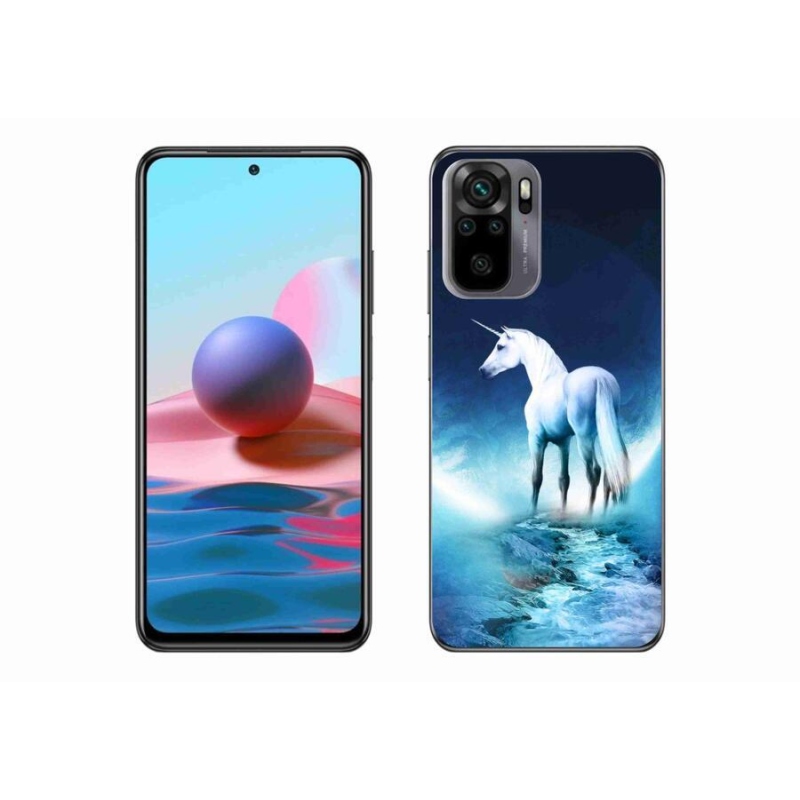 Gél borítás mmCase a Xiaomi Redmi Note 10S-hez - fehér egyszarvú