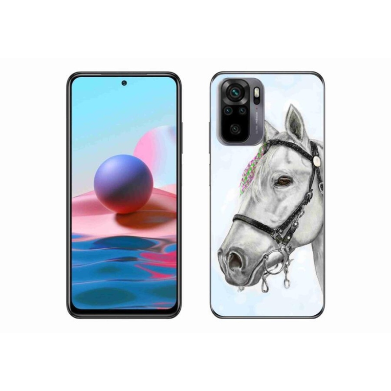 Gél borítás mmCase a Xiaomi Redmi Note 10S-hez - fehér ló 1