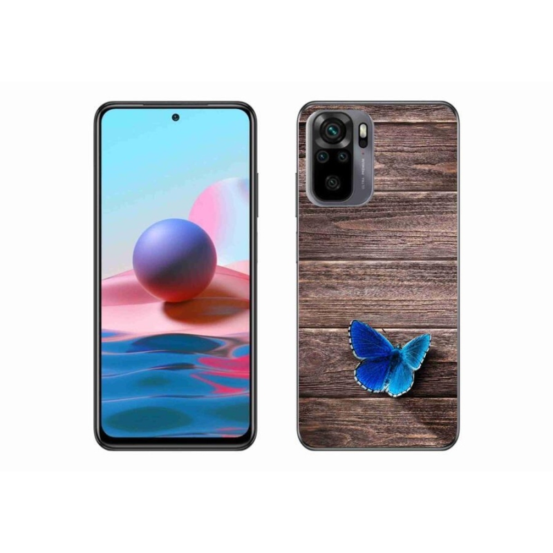 Gél borítás mmCase a Xiaomi Redmi Note 10S-hez - kék pillangó 1