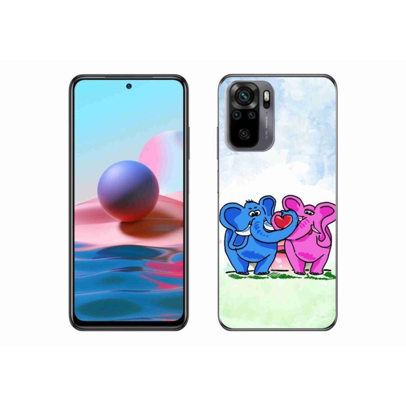 Gél borító mmCase a Xiaomi Redmi Note 10S-hez - szerelmes elefántok