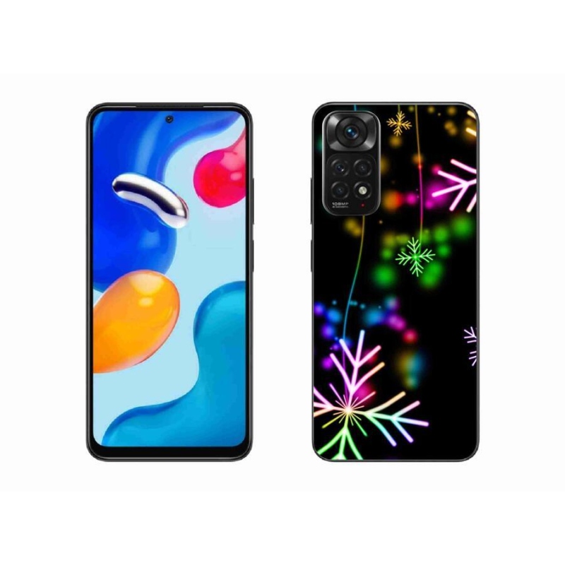 Gél borítás mmCase a Xiaomi Redmi Note 11 4G-hez - színes pelyhekkel