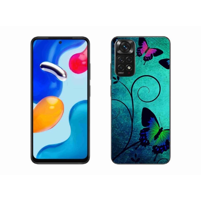 Gél borítás mmCase a Xiaomi Redmi Note 11 4G-hez - színes pillangók