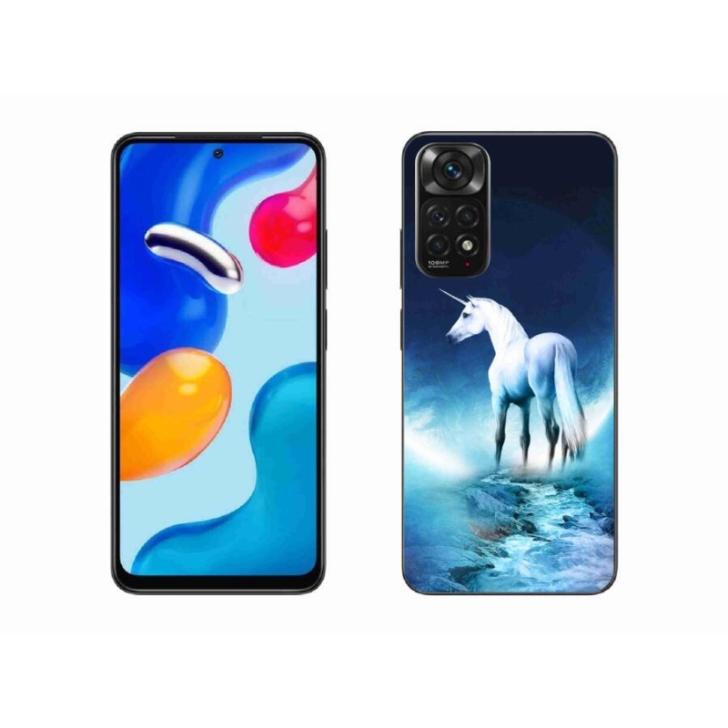 Gél borítás mmCase a Xiaomi Redmi Note 11 4G-hez - fehér egyszarvú