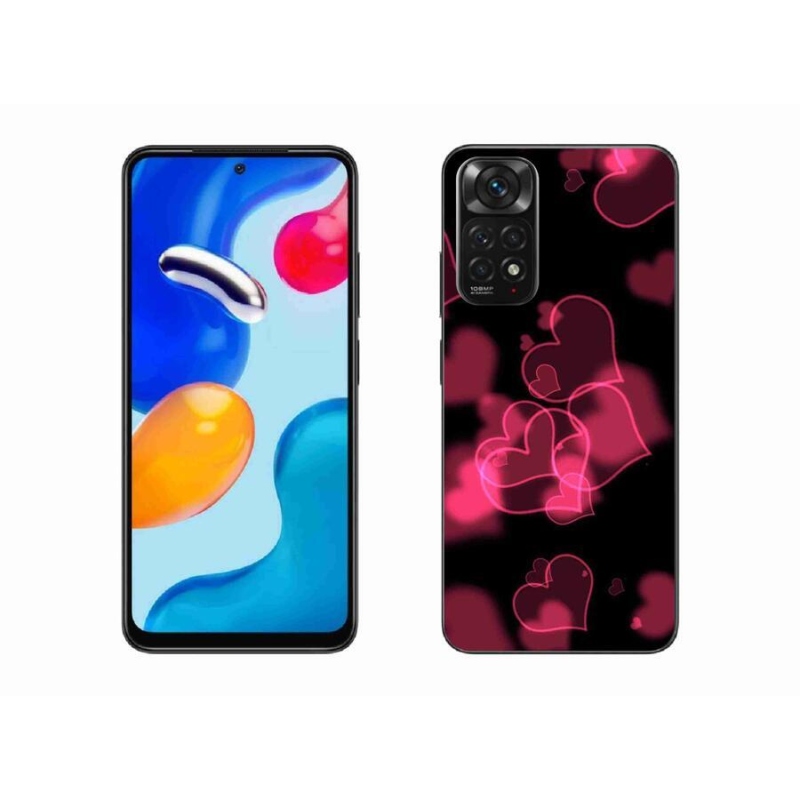 Gél borítás mmCase a Xiaomi Redmi Note 11 4G-hez - piros szívek
