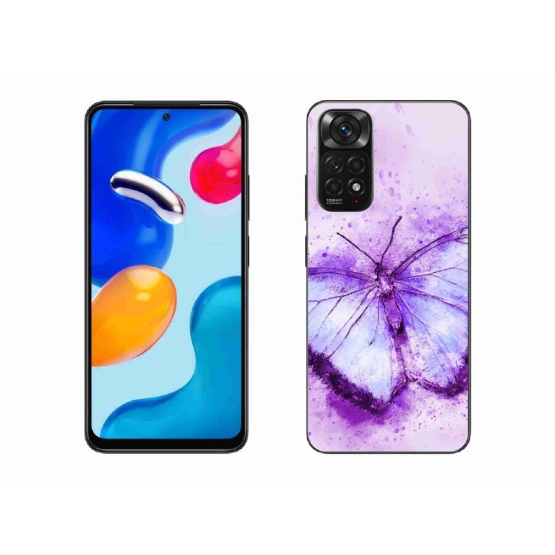 Gél borítás mmCase a Xiaomi Redmi Note 11 4G-hez - lila pillangó