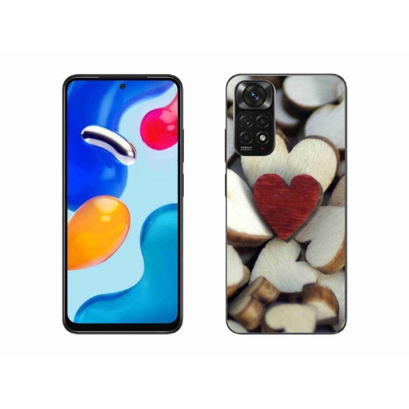 Gél borítás mmCase a Xiaomi Redmi Note 11 4G készülékhez - gravírozott piros szív