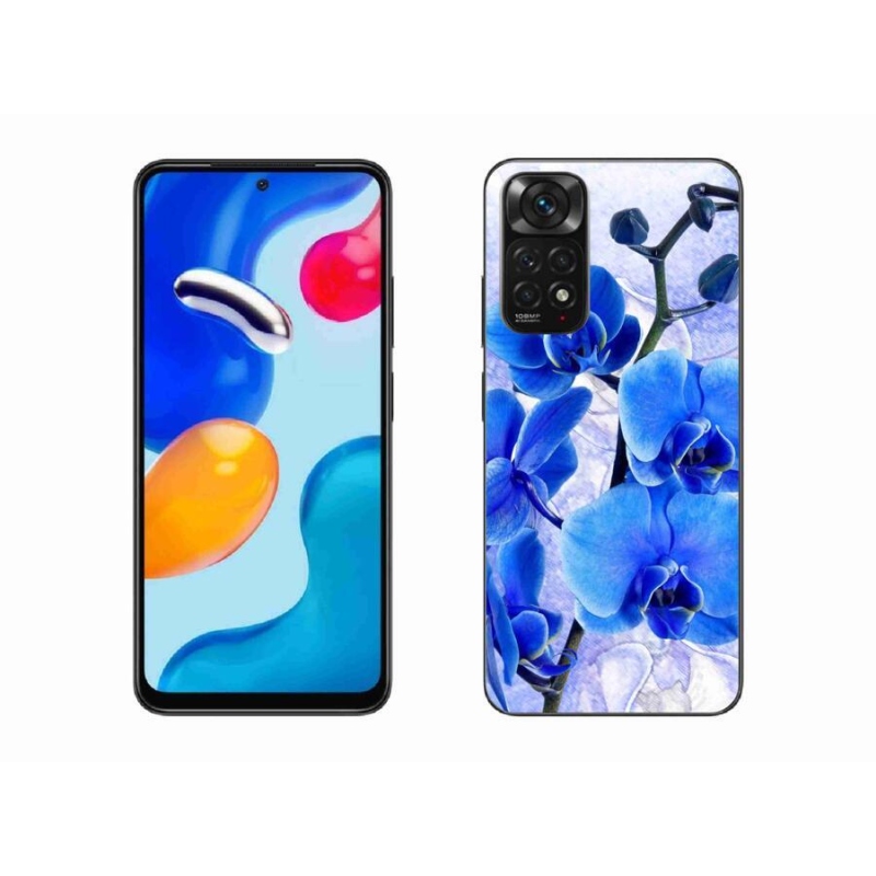Gél borítás mmCase a Xiaomi Redmi Note 11 4G-hez - kék virágok
