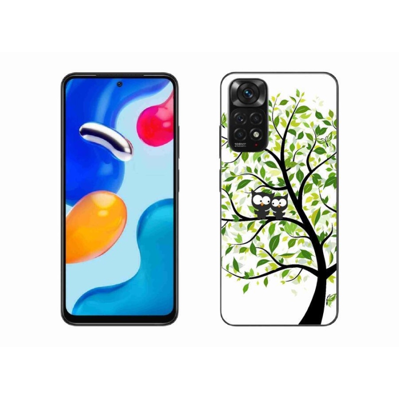 Gél borító mmCase a Xiaomi Redmi Note 11 4G-hez - baglyok a fán