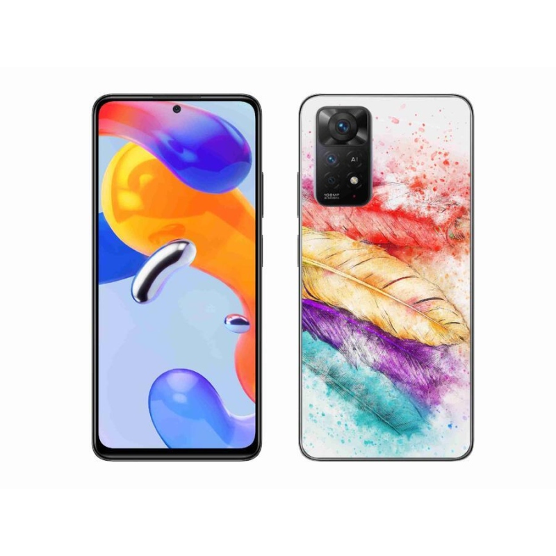 Gél borítás mmCase a Xiaomi Redmi Note 11 Pro 4G/5G számára - színes tollakkal
