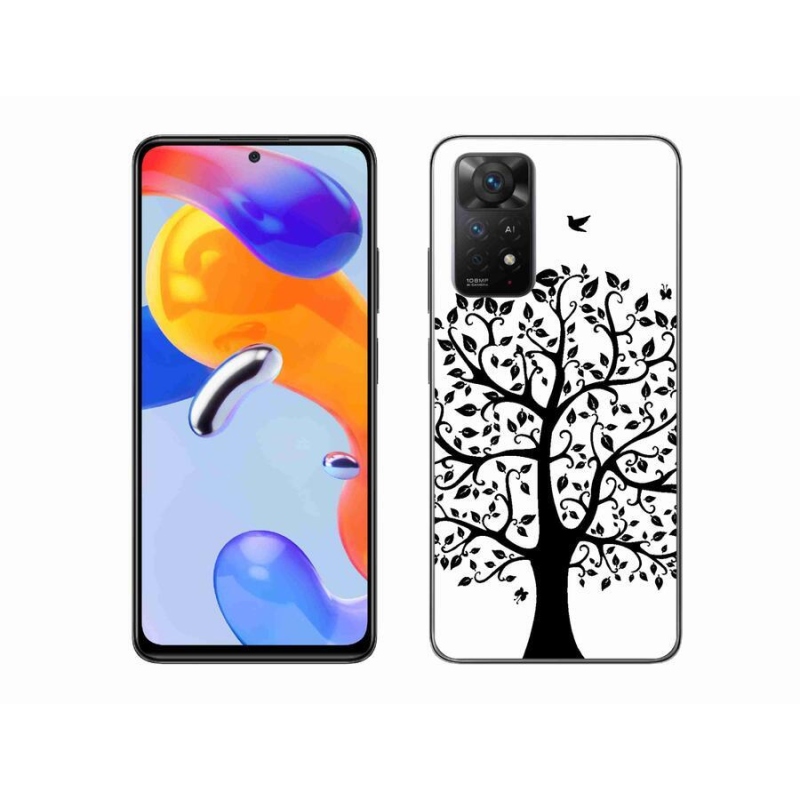 Gél borítás mmCase a Xiaomi Redmi Note 11 Pro 4G/5G számára - fekete és fehér fa