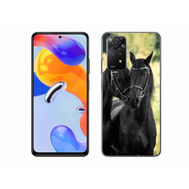 Gél borítás mmCase a Xiaomi Redmi Note 11 Pro 4G/5G számára - két fekete ló