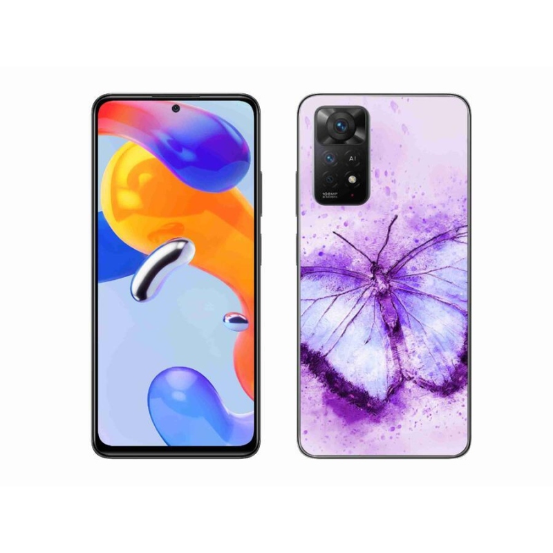 Gél borítás mmCase a Xiaomi Redmi Note 11 Pro 4G/5G számára - lila pillangó