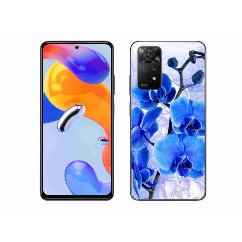 Gél borítás mmCase a Xiaomi Redmi Note 11 Pro 4G/5G számára - kék virágok
