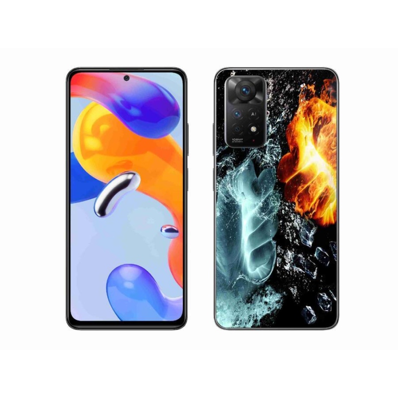 Gél borítás mmCase a Xiaomi Redmi Note 11 Pro 4G/5G - víz és tűz számára