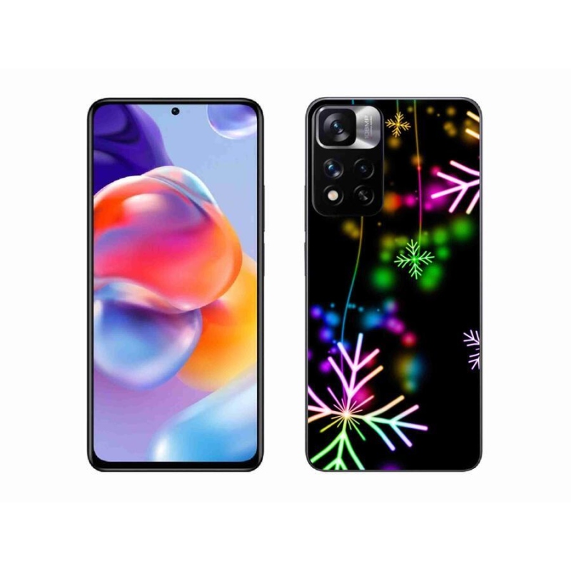 Zselés borítás mmCase a Xiaomi Redmi Note 11 Pro+ 5G számára - színes pelyhekkel