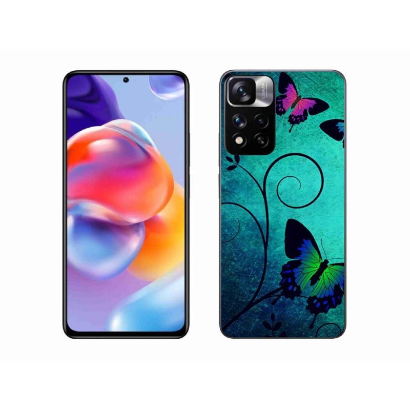 Gél borítás mmCase a Xiaomi Redmi Note 11 Pro+ 5G számára - színes pillangók