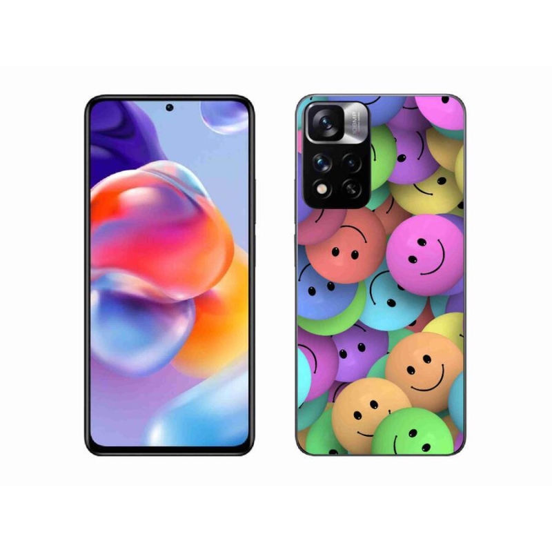 Gél borítás mmCase a Xiaomi Redmi Note 11 Pro+ 5G számára - színes smiley-kkal