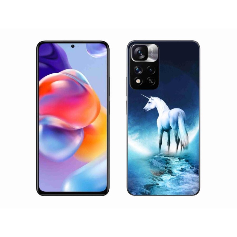 Gél borítás mmCase a Xiaomi Redmi Note 11 Pro+ 5G számára - fehér egyszarvú