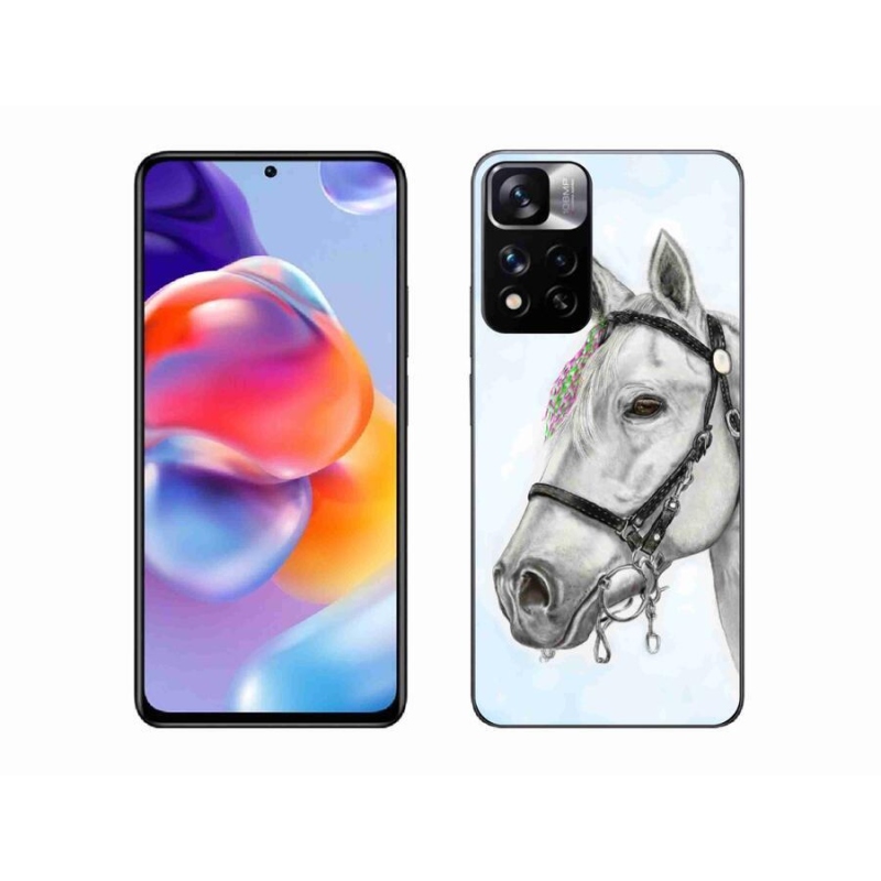 Gél borítás mmCase a Xiaomi Redmi Note 11 Pro+ 5G - fehér ló 1