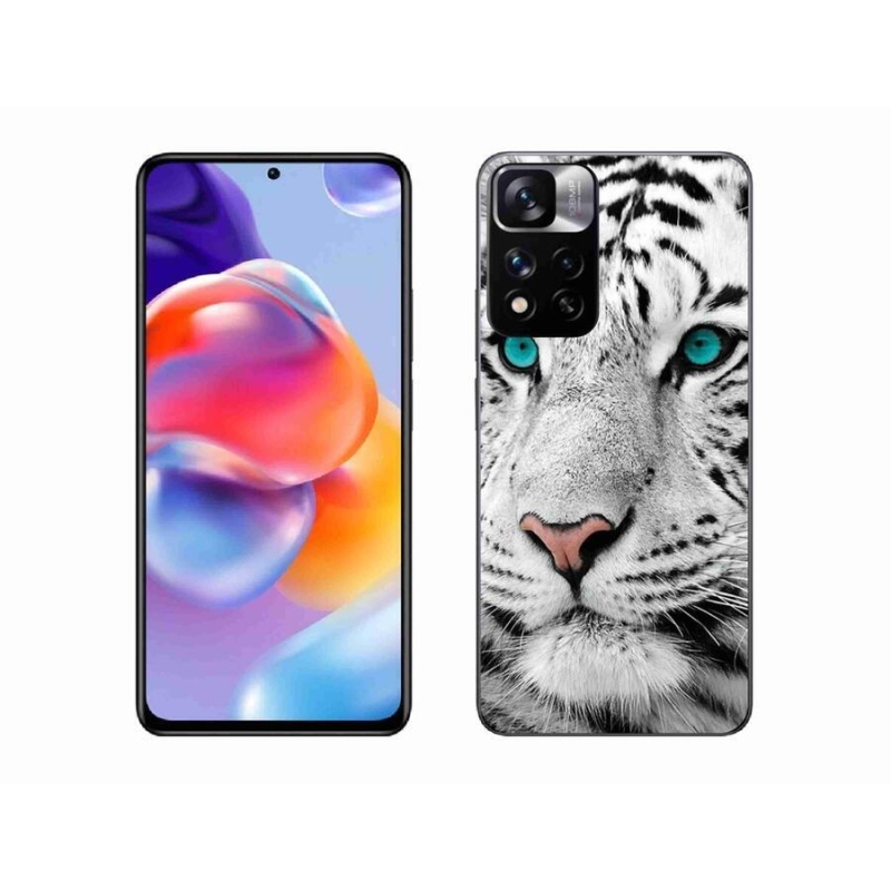 Gél borítás mmCase a Xiaomi Redmi Note 11 Pro+ 5G számára - fehér tigris
