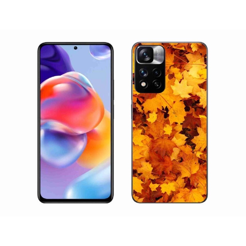 Gél borítás mmCase a Xiaomi Redmi Note 11 Pro+ 5G számára - juharlevelek