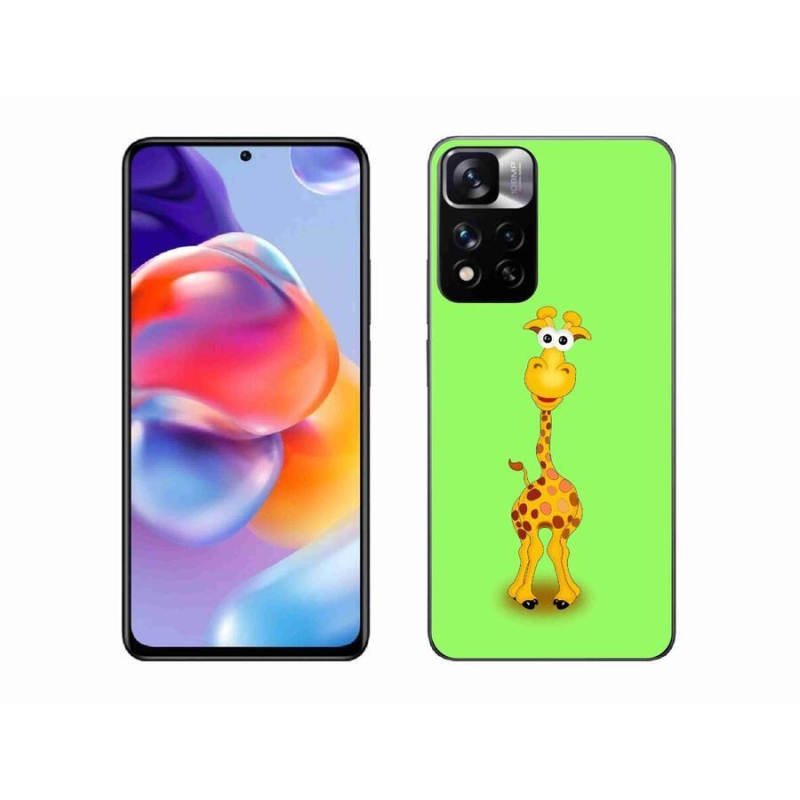 Gél borítás mmCase a Xiaomi Redmi Note 11 Pro+ 5G számára - rajzfilm zsiráf