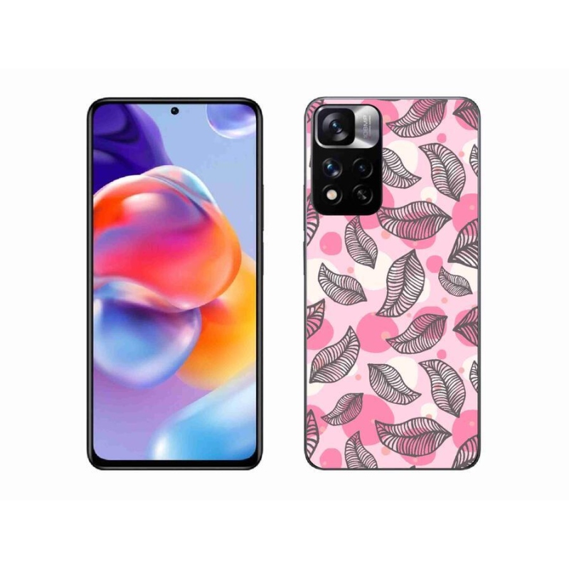 Gél borítás mmCase a Xiaomi Redmi Note 11 Pro+ 5G számára - rajzfilmes hulló levelek