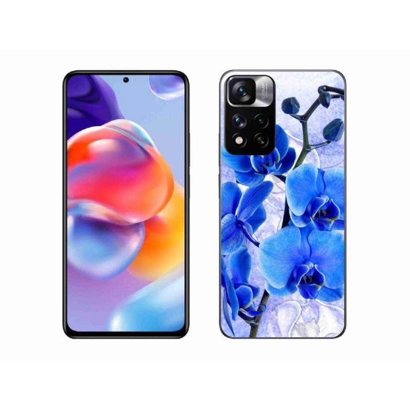 Gél borítás mmCase a Xiaomi Redmi Note 11 Pro+ 5G számára - kék virágok