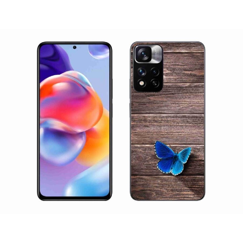 Zselés borítás mmCase a Xiaomi Redmi Note 11 Pro+ 5G - kék pillangó 1
