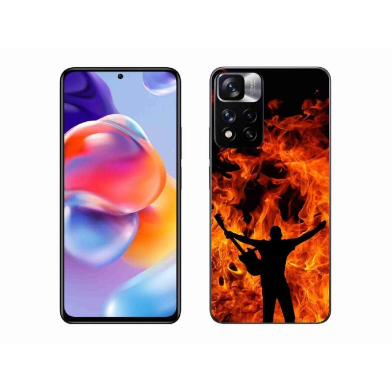 Gél borítás mmCase a Xiaomi Redmi Note 11 Pro+ 5G - zenész és tűz
