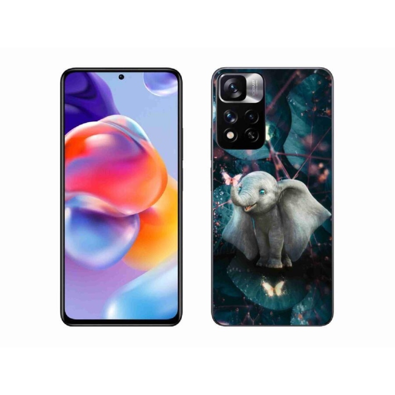 Gél borítás mmCase a Xiaomi Redmi Note 11 Pro+ 5G számára - aranyos elefánt