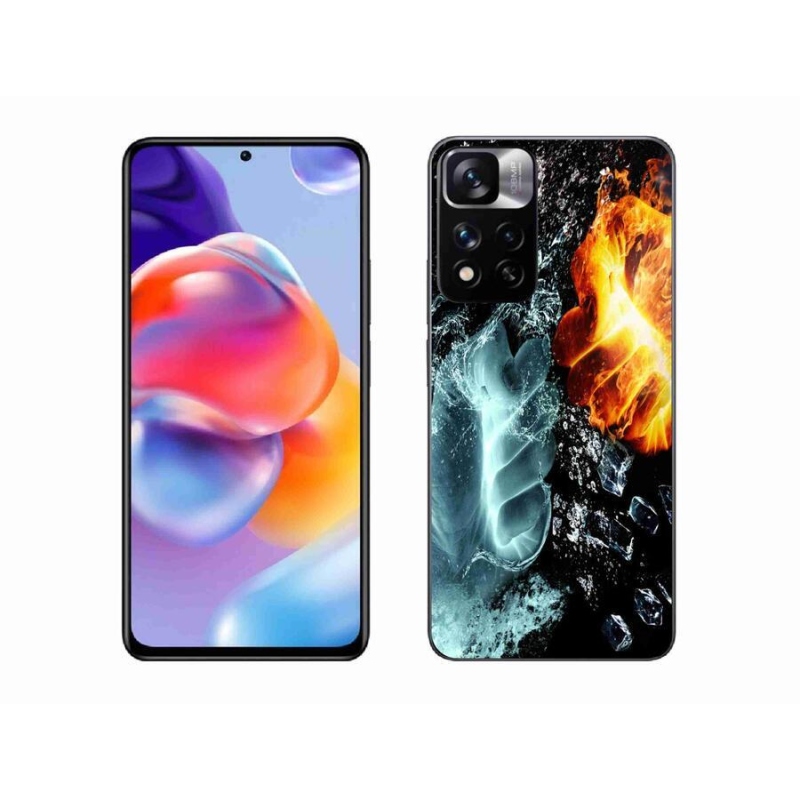 Gél borítás mmCase a Xiaomi Redmi Note 11 Pro+ 5G - víz és tűz számára
