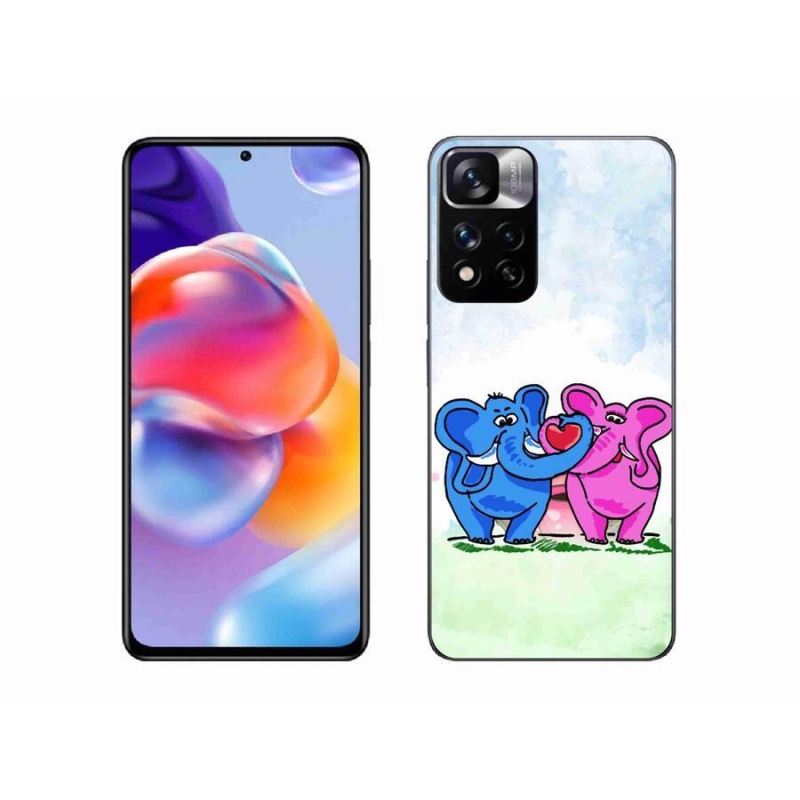 Gél borítás mmCase a Xiaomi Redmi Note 11 Pro+ 5G - szerelmes elefántokhoz