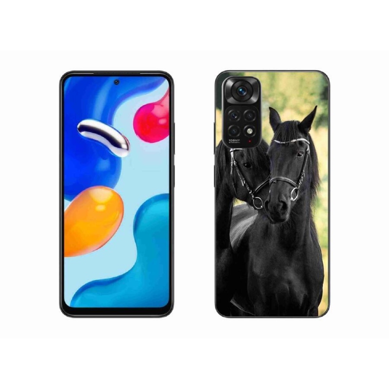 Gél borítás mmCase a Xiaomi Redmi Note 11S 4G-hez - két fekete ló