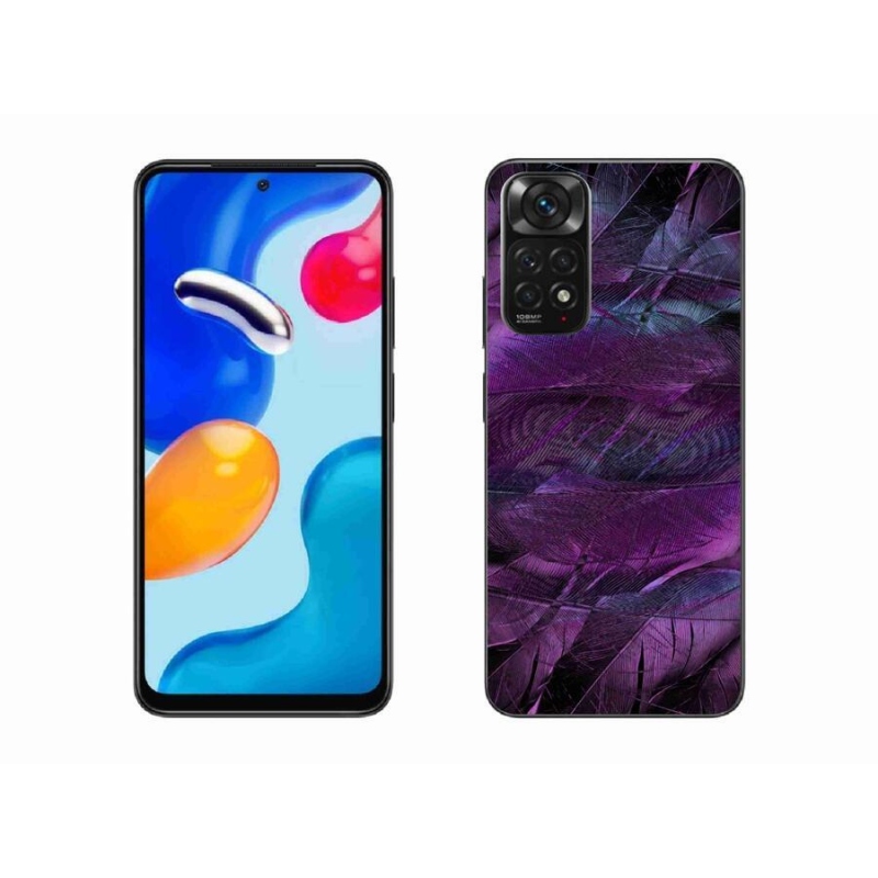 Gél borítás mmCase a Xiaomi Redmi Note 11S 4G-hez - lila toll