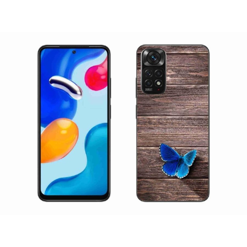 Gél borítás mmCase a Xiaomi Redmi Note 11S 4G-hez - kék pillangó 1