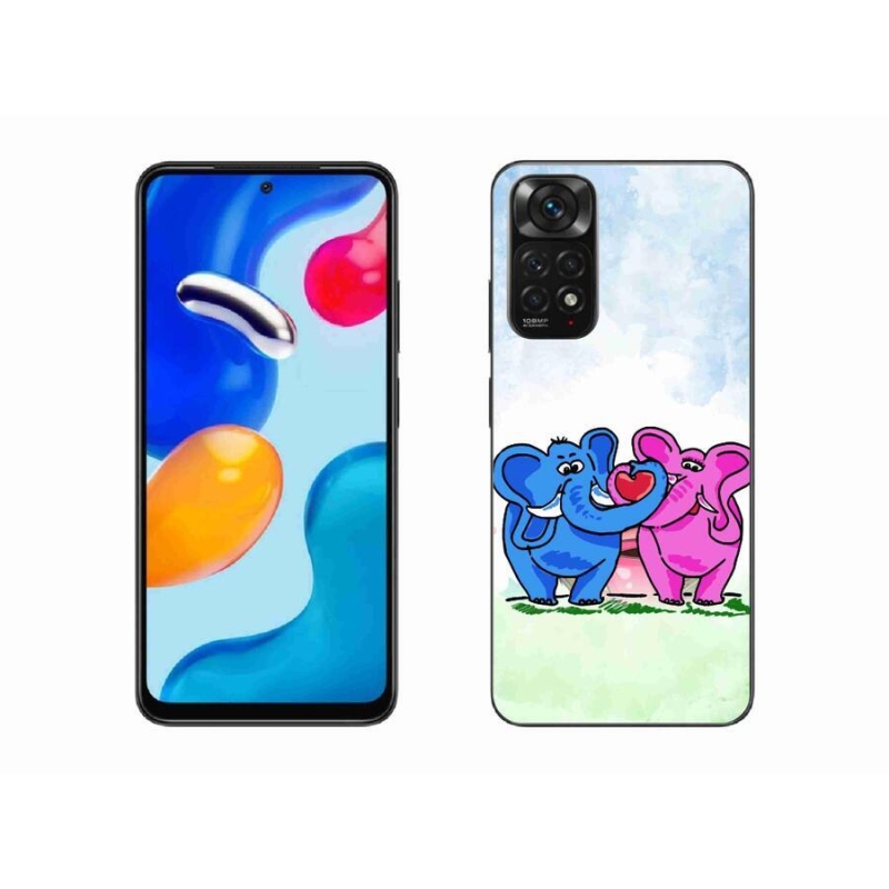Gél borító mmCase a Xiaomi Redmi Note 11S 4G-hez - szerelmes elefántok